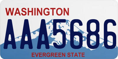 WA license plate AAA5686