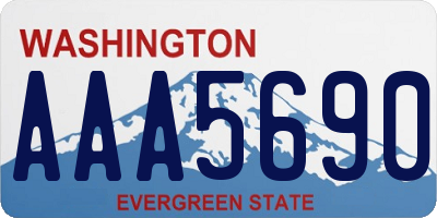 WA license plate AAA5690