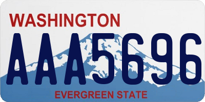 WA license plate AAA5696