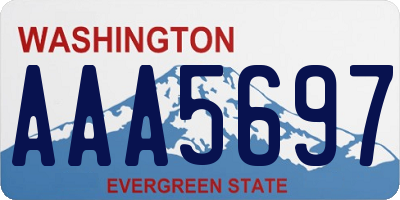 WA license plate AAA5697