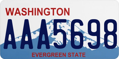 WA license plate AAA5698