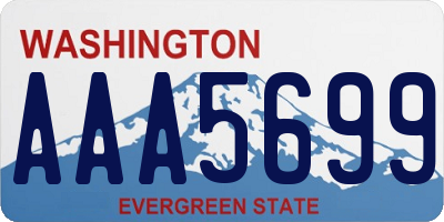 WA license plate AAA5699