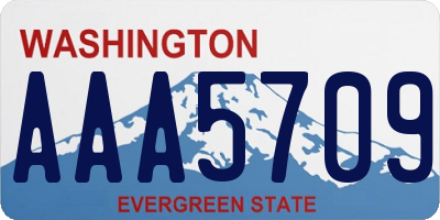 WA license plate AAA5709