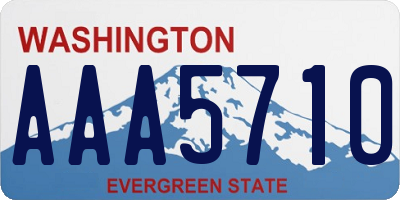 WA license plate AAA5710