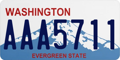 WA license plate AAA5711