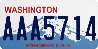 WA license plate AAA5714