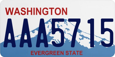 WA license plate AAA5715