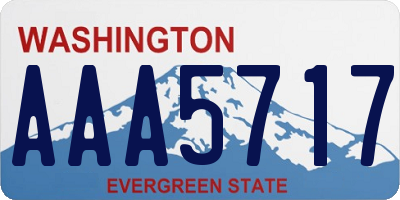 WA license plate AAA5717