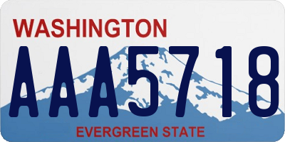 WA license plate AAA5718