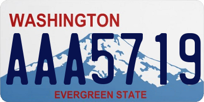 WA license plate AAA5719