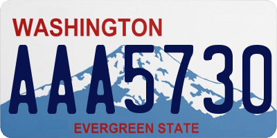 WA license plate AAA5730