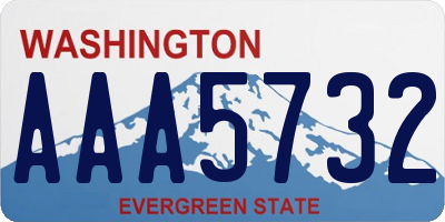 WA license plate AAA5732