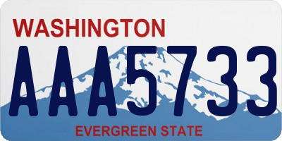 WA license plate AAA5733