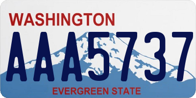WA license plate AAA5737