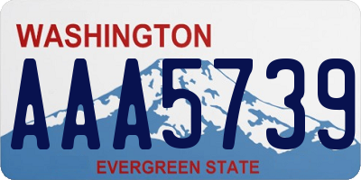 WA license plate AAA5739