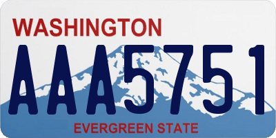 WA license plate AAA5751