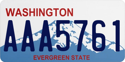 WA license plate AAA5761