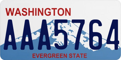 WA license plate AAA5764