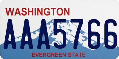 WA license plate AAA5766