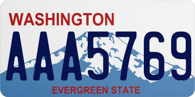 WA license plate AAA5769