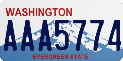 WA license plate AAA5774