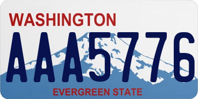 WA license plate AAA5776