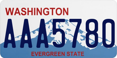 WA license plate AAA5780