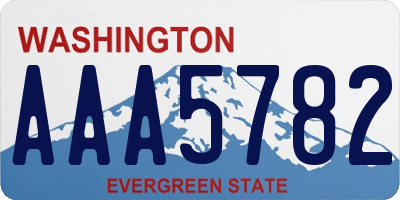 WA license plate AAA5782