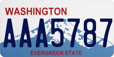 WA license plate AAA5787