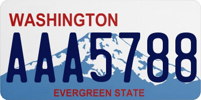WA license plate AAA5788