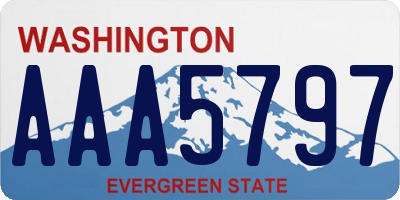 WA license plate AAA5797