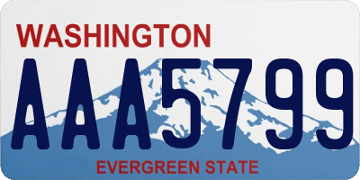 WA license plate AAA5799