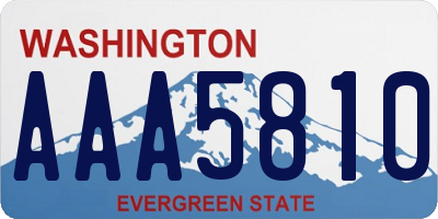 WA license plate AAA5810