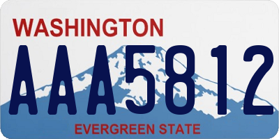 WA license plate AAA5812