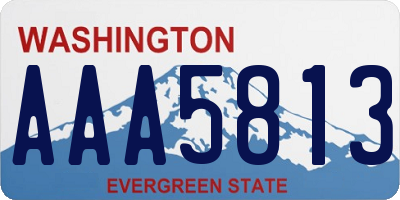 WA license plate AAA5813