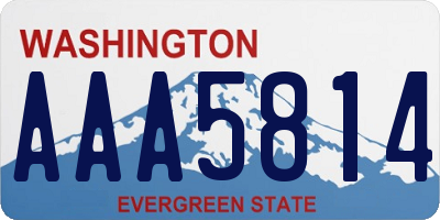 WA license plate AAA5814