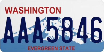 WA license plate AAA5846