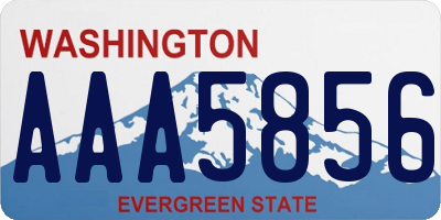 WA license plate AAA5856