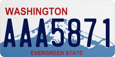 WA license plate AAA5871