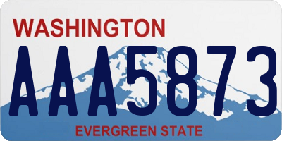 WA license plate AAA5873