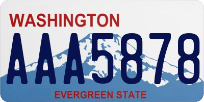 WA license plate AAA5878