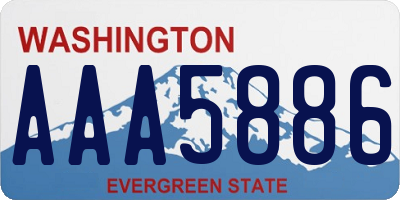 WA license plate AAA5886