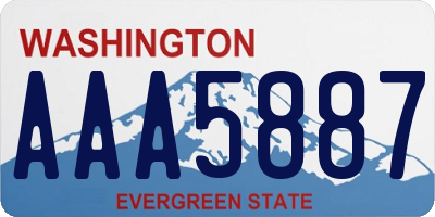 WA license plate AAA5887