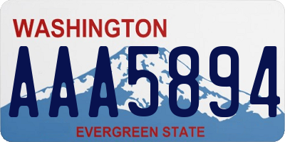 WA license plate AAA5894