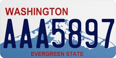 WA license plate AAA5897