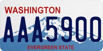 WA license plate AAA5900