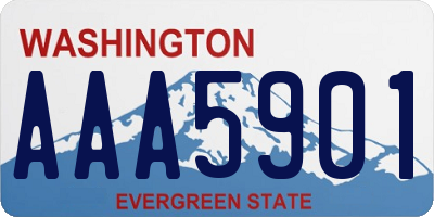 WA license plate AAA5901