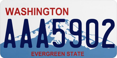 WA license plate AAA5902