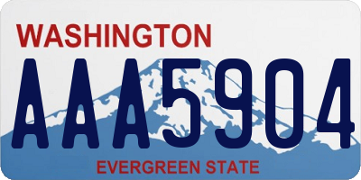 WA license plate AAA5904