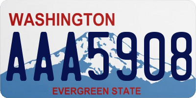 WA license plate AAA5908